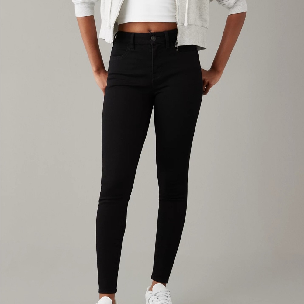American Eagle Super Hi-Rise Jegging Dream Jean Black
